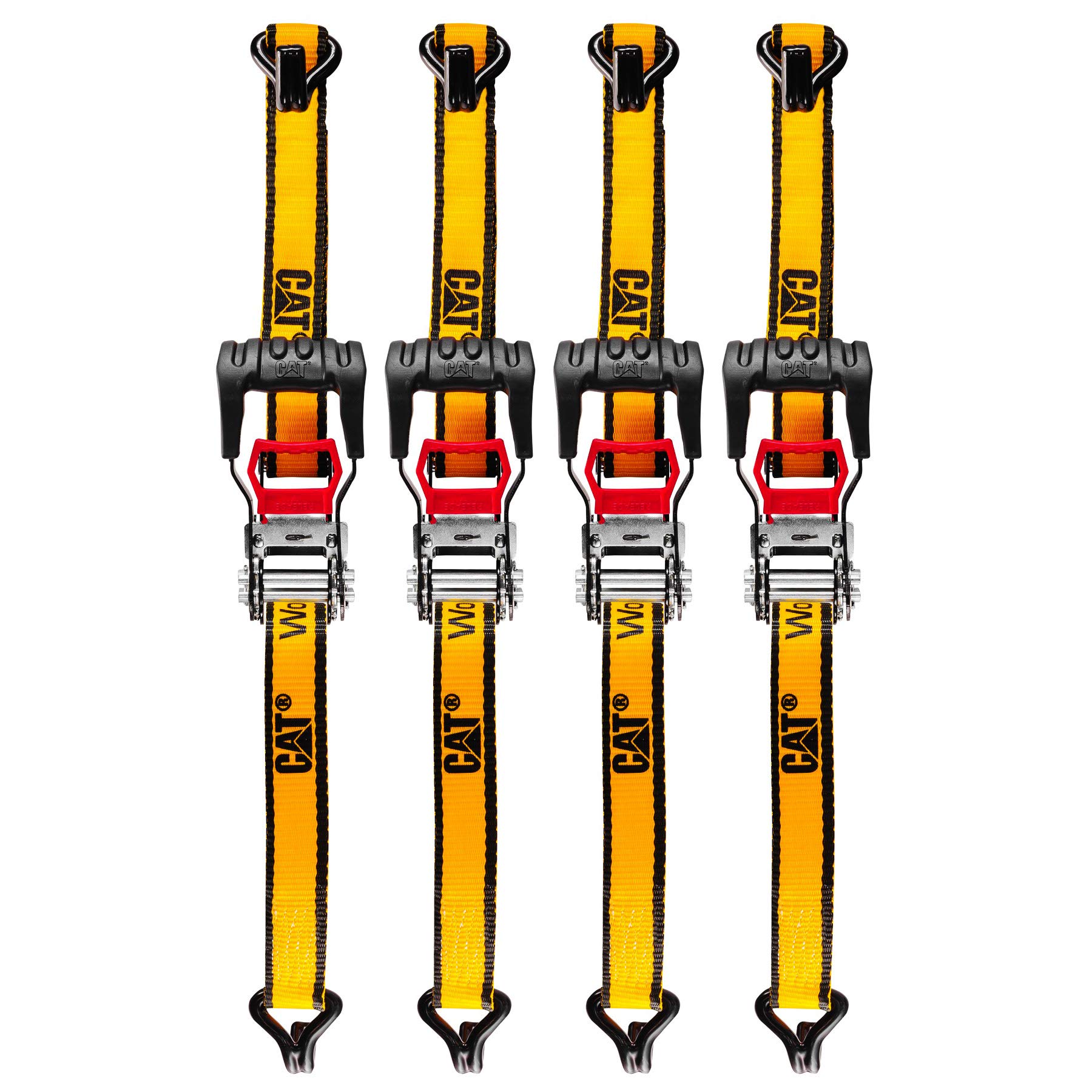 CAT 新品 キャタピラー ラチェット式 タイダウン ベルト 4本セット×2箱 CAT】 キャタピラー ラチェット式 タイダウンベルト4本セット